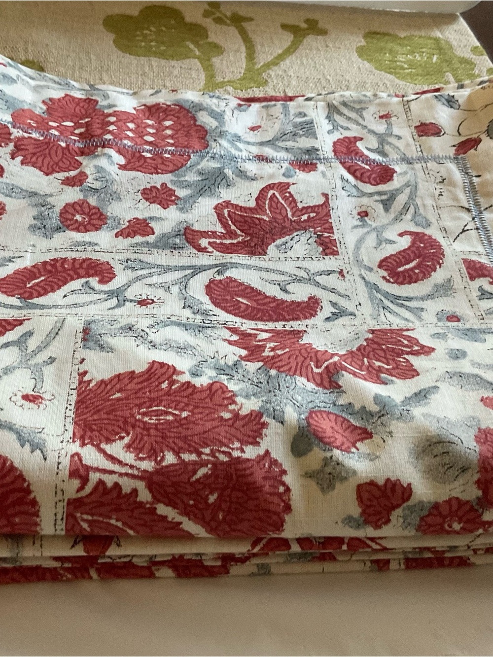 Lauren Ralph Lauren Kelsey Red Cream Bohemian Paisley King Duvet Cover Sets 3PCS - Picture 14 of 14